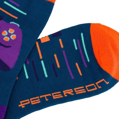 Skarpetki Męskie Gamingowe Peterson Amsterdam 3 Pary 38–44 – Zestaw Prezentowy dla Gracza