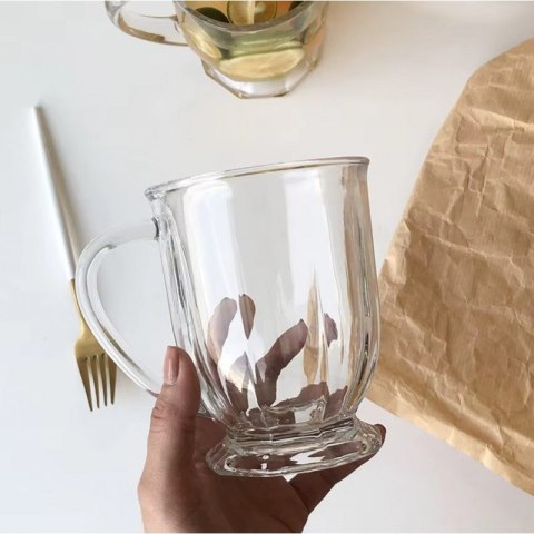 Duża szklana filiżanka do latte i kawy mlecznej 500 ml
