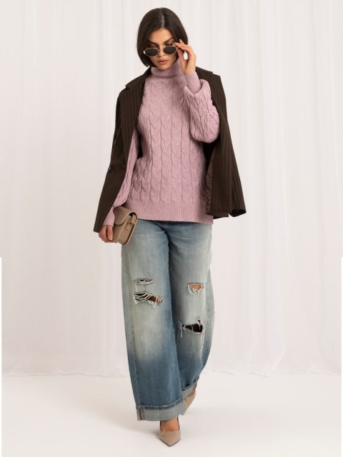 Sweter-AT-SW-2348.07-jasny fioletowy