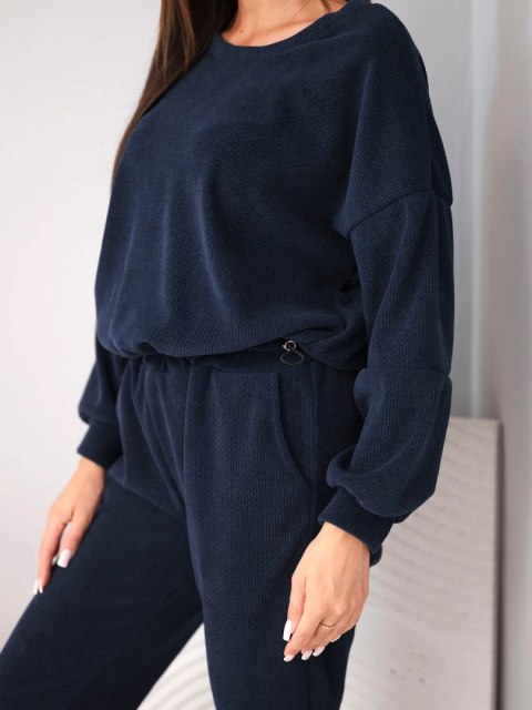Granatowy komplet damski bluza i spodnie