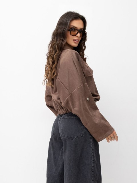Kurtka damska ITALY MODA brązowa o luźnym fasonie