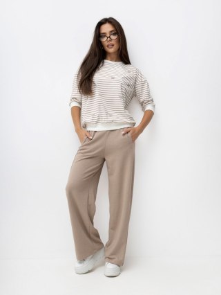 Spodnie dresowe damskie fango wide leg z wysokim stanem – RELEVANCE