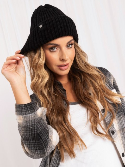 Czarna czapka damska beanie 100% akryl