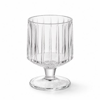 Zestaw 6 szklanek ryflowanych na nóżce 250 ml do deserów i drinków