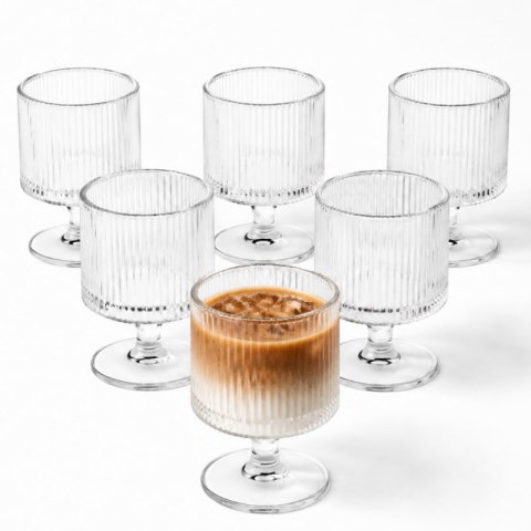 Szklanki ryflowane 250 ml do deserów i drinków