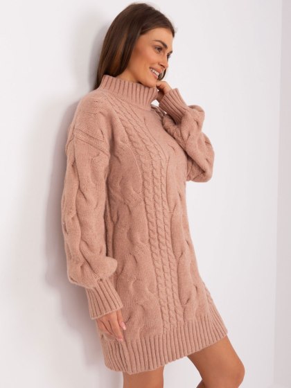 Sweter-AT-SW-2367-1.35P-ciemny różowy