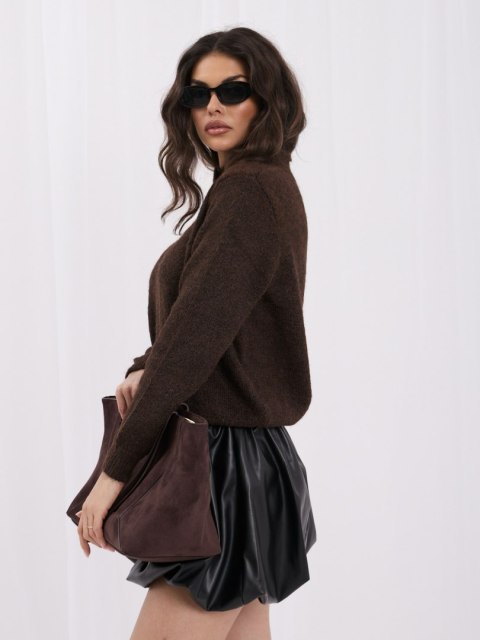 Sweter-IR-SW-K17003.99-ciemny brązowy