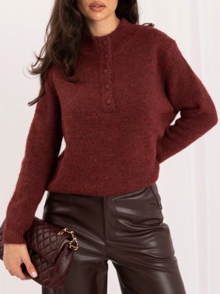 Sweter-IR-SW-K17003.99-ciemny czerwony