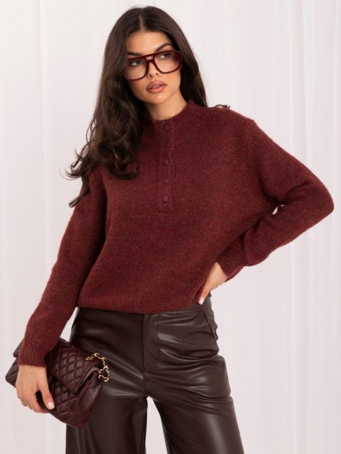 Sweter-IR-SW-K17003.99-ciemny czerwony
