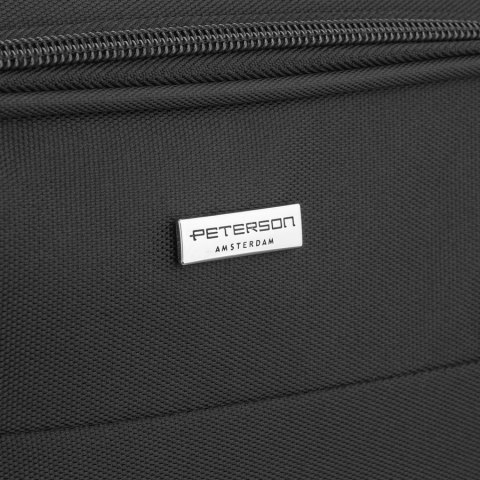 Czarna torba z poliestru, jednokomorowa, zamykana bezpiecznym suwakiem - Peterson