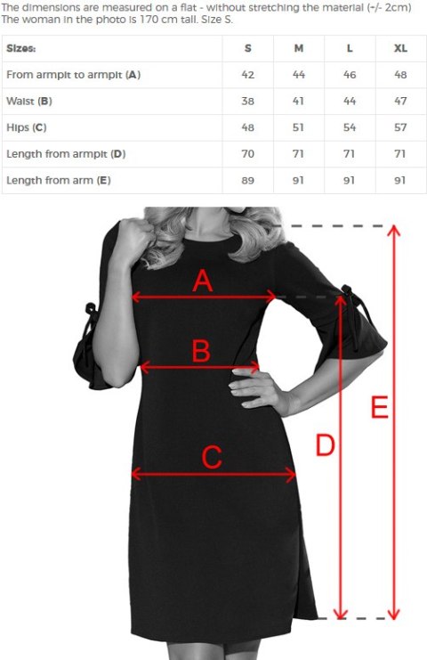 217-5 NEVA Trapezowa sukienka z rozkloszowanymi rękawkami - CZARNA W KWIATY - XL