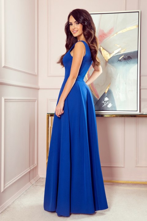 246-3 CINDY długa suknia z dekoltem - CHABROWA - XXL