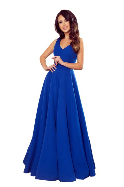 246-3 CINDY długa suknia z dekoltem - CHABROWA - XXL