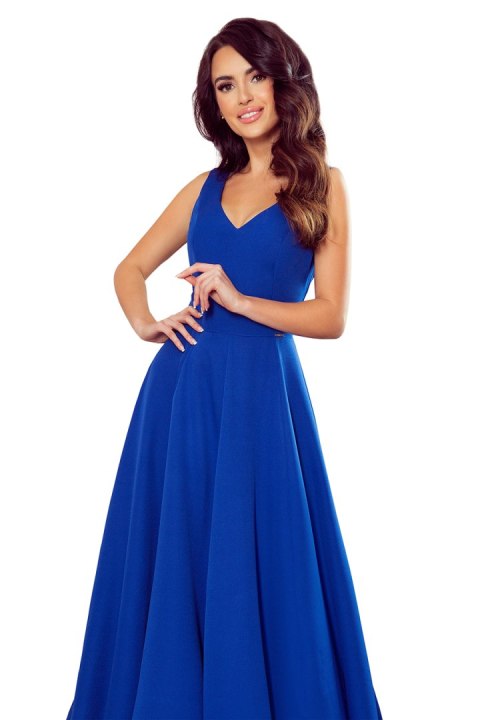 246-3 CINDY długa suknia z dekoltem - CHABROWA - XXL