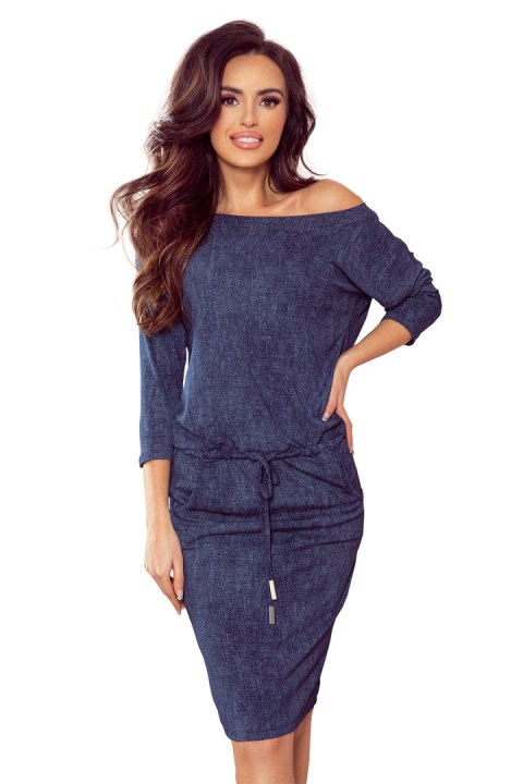 13-77 Sukienka sportowa z kieszonkami - jeans granatowy - XXL 13-77 Sukienka sportowa z kieszonkami - jeans granatowy - XXL