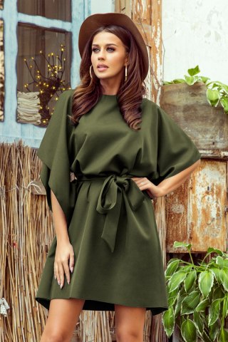 287-13 SOFIA Sukienka motyl - KHAKI - S/M